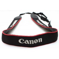 Шейный ремень для фотоаппаратов Canon (черно-красный). Ткань